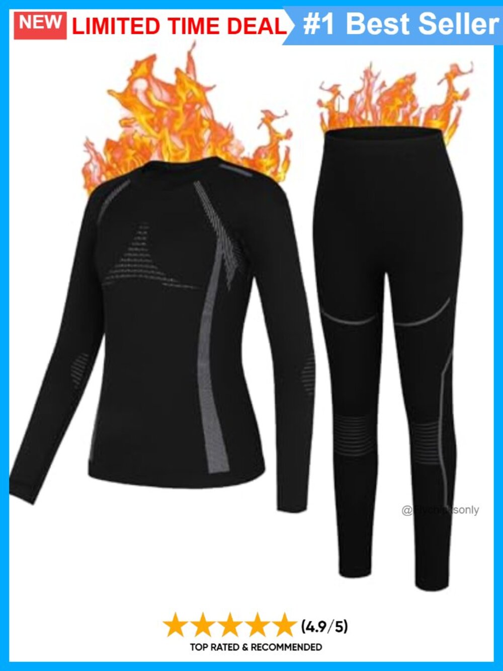 Kids Thermal Underwear Long Johns Set Base Layer Nylon Blend